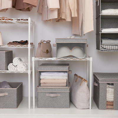 Closet Organizers and Storage, Folding Storage Box, Collapsible Totes