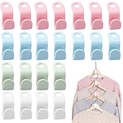 100 Pcs Clothes Hanger Connector Hooks, Space Saving Cascading Clothes  Hanger Hooks Heavy Duty Space Triangle Hangers for Hanging Clothes (White)