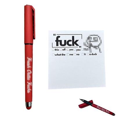 tebazoew Fresh Outta Pad and Pen, Snarky Novelty Office Supplies, to Do  List Notepad Markers, White Elephant Gift, Sassy Funny Desk Accessory Gifts