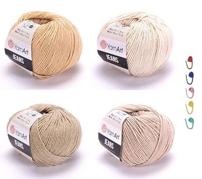  6x60g Yarn for Crocheting and Knitting; 6x66M Cotton