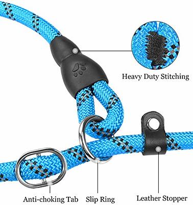 Mighty Paw Leather Dog Leash | 6 Ft Leash. Super Soft Padded Handle Leather  Lead with Extra D-Ring for Waste Bags. Strong Climbers Clip, Perfect