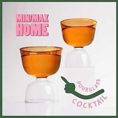 Unique Cocktail Glasses Set of 2 8-Ounce Double Sided Colorful Glass, Cute  Cocktail Glassware Vintage Coupe Cups for Wine, Martini, Cordial, Margarita  - Cool Colored Drinking Glass Set (Apricot Amber) - Yahoo Shopping