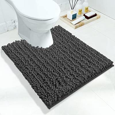 OLANLY Luxury Bathroom Rug Set 2 Piece, Soft Absorbent Microfiber Bath Rugs  and U-Shaped Contour Toilet Rug, Non-Slip Bath Carpet, Machine Wash Dry