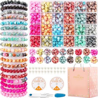 Exway Glass Beads for Bracelets Making, 24 Colors 8mm Round Glass Beads  Crystal Pattern Loose Beads for DIY Bracelet Necklace Earring Jewelry  Making - Yahoo Shopping