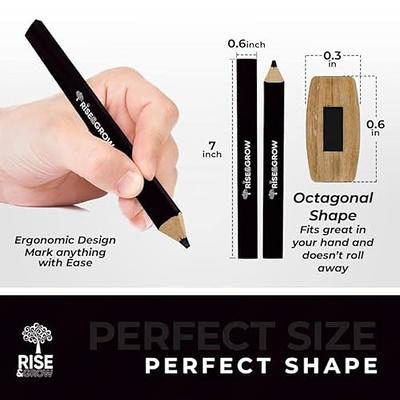 Rise & Grow 50 Set, Black Carpenters Pencils Bulk 7” – HB Lead