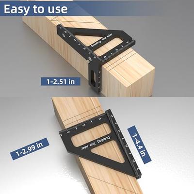 Right Angle Ruler, 300mm Aluminium Alloy Thickened 90 Degree Right