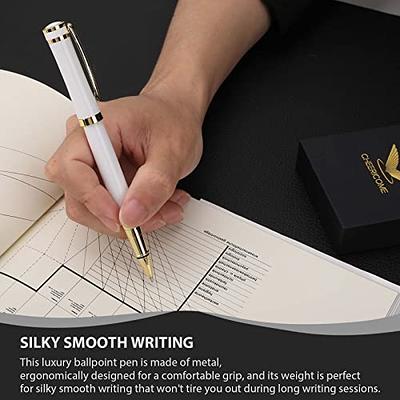 cheericome Luxury Ballpoint Pen - Professional Pen, Executive Pen, Journal  Pen, Perfect for Silky Smooth Writing, with Gift Box, Nice Pen for Men and  Women, 2 Extra 0.5mm Black Refills - black - Yahoo Shopping