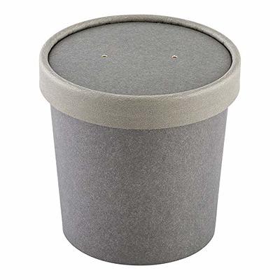 Bio Tek Round Bamboo Paper Soup Container Lid - Fits 8 and 12 oz