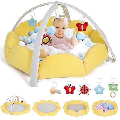 Infantino 2-in-1 Tummy Time & Seated Support Activity Gym for Ages 6-12  Months, Multicolor Toucan 