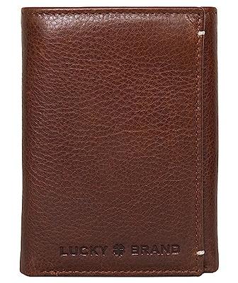 Super Slim Genuine Leather Bifold Wallet 6 Slot RFID Blocking for Men Brown Mens