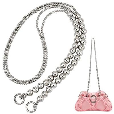 2pcs Pearl Bead Purse Chain Strap 24 Inch Large Imitation Pearl