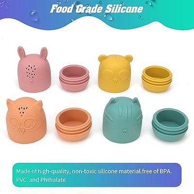 Bath Toys Floating Boat Train with Silicone Bath Toys, 9pcs Mold Free No Mold Baby Bath Toys for Kids Ages 1-3, Bathtub Bath Toys for Toddlers 1-3