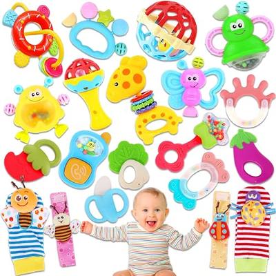 Baby Toys 0-6 Months - Baby Teething Toys for Babies 0-6 Months - Infant  Toys Baby Toys 6-12 Months - Rattles Teethers for Babies 0-3-6-12 Months 