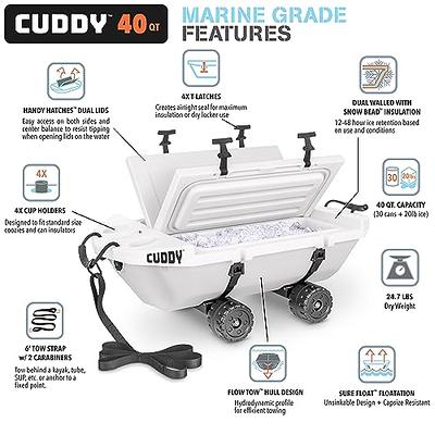 CUDDY Crawler Cooler with Wheels – 40 QT Amphibious Floating