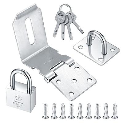 GEMASP Hasp Latch 2 Pack, 90 Degree Solid 304 Stainless Steel File Cabinet  Lock Desk Drawer Lock, Safe Security Padlock Latch Hasp Lock for Personal  Privacy - Yahoo Shopping