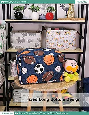 Kigai Cute Flower Rectangular Storage Bins - 16x11x7 In Large Foldable  Storage Basket Fabric Storage Baskes Organizer for Toys, Books, Shelves