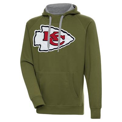 Kansas City Chiefs Antigua Metallic Logo Victory Full-Zip Hoodie - White