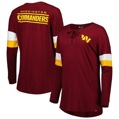 Women's New Era Burgundy Washington Commanders Athletic Varsity Lightweight  Lace-Up Long Sleeve T-Shirt - Yahoo Shopping