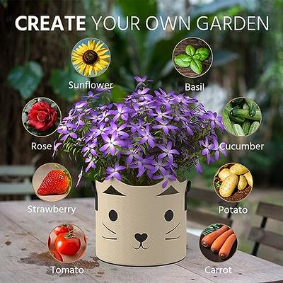 STFXMY 5 Gallon Plant Grow Bags - Cute Cat Design Grow Bags, Heavy Duty  Thickened Nonwoven Fabric Plant Pots with Handles, Planting Containers for  Potato Carrot Onion Vegetable Flower, 5-Pack - Yahoo Shopping