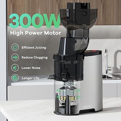 Masticating Juicer, 300W Professional Slow Juicer with 3.5-inch