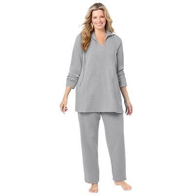 Plus Size Women's Long Henley Sleepshirt by Dreams & Co. in Soft