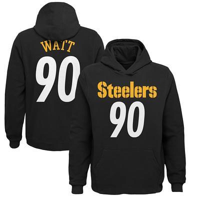 Men's Fanatics Branded T.J. Watt Black Pittsburgh Steelers Player Icon Name  & Number Pullover Hoodie