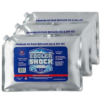 Cooler Shock Reusable Ice Packs for Cooler - Set of 3 Long Lasting Cold  Freezer Packs for Large Coolers and Injuries - Cooler Accessories for  Beach, Fishing, Road Trips & Camping Gear - Yahoo Shopping