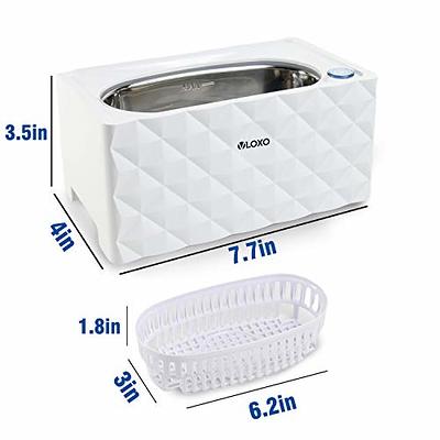  Ultrasonic Jewelry Cleaner for All Jewelry, 45KHz Portable and  Low Noise Household Ultrasonic Machine for Jewelry, Ring, Earrings,  Necklace, Silver, Retainer, Eyeglass, Watches, Coins, Razors : Clothing,  Shoes & Jewelry