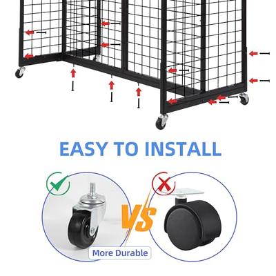 NectaCol Grid Gondola Unit, 4pcs 2'x 5' Gridwall Panels Tower with  Floorstanding, Black Wire Grid Wall Panels with Wheels Legs, Craft Fair  Display Rack, Art Display Stand - Yahoo Shopping