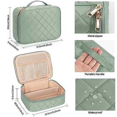 Makeup Bag, Potable Make up Bag Cute Makeup Organizer Bag for Toiletry  Cosmetics Accessories with Divider and Brushes Compartments, Makeup Travel  Case