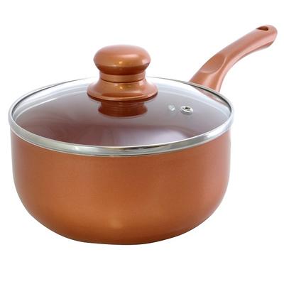 Goodful 7qt Cast Aluminum, Ceramic Stock Pot with Lid, Side