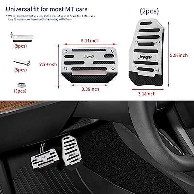 Kewucn 2PCS Non-Slip Car Pedal Pads, Aluminum Alloy Brake Gas