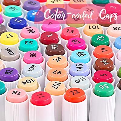 colpart 100 Colors Alcohol Markers Dual Tip Art Markers for Kids Marker  Pens with Pen Holder and Case for Adult Coloring Painting Supplies Perfect  for