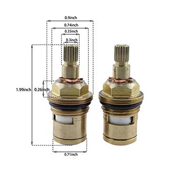 Brass Ceramic Stem Disc Cartridges Faucet Valves Replacement, Wear
