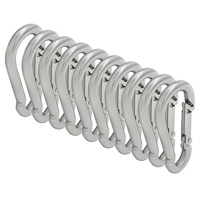 10 Pack Stainless Steel Carabiner Clip, 1.97 Inch Heavy Duty