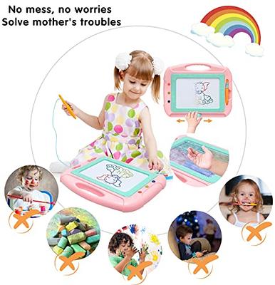 Kids Magnetic Drawing Board Erasable Doodle Board 4 Stamps Baby Educational  Toy Fp