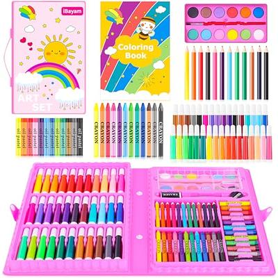 beefunni Unicorn Fruit Scented Markers Set 56 Pcs, Art Supplies for Kids  4-6-8, Arts and Crafts Coloring Set, Markers Pencil Crayon&Gel Pen Drawing