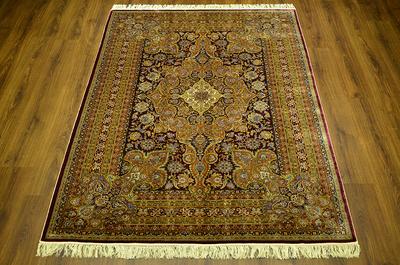 Small 3x4 Bakhtiar Rug Blue Afghan Hand Knotted Wool Area Rug