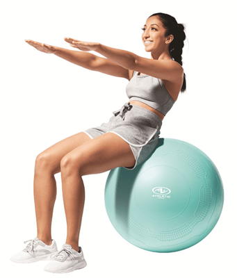 Athletic Works 65cm Yoga Ball, Anti-Burst, Exercises Poses Embossed