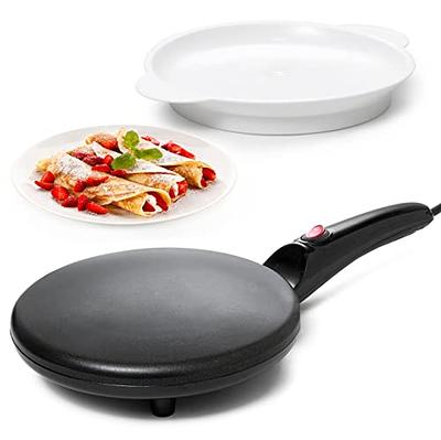 ESLITE LIFE Nonstick Crepe Pan Set with Spreader, 9.5 & 11 Inch Granite  Coating Flat Skillet Tawa Dosa Tortilla Griddle Pan, Compatible with Gas,  Electric & Induction, PFOA Free, Black - Yahoo Shopping