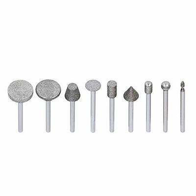 24PCS Stone Carving Set Diamond Burr Bits Compatible with Dremel, 46Grit  150Grit Polishing Kits Rotary Tools Accessories with 1/8'' Shank 