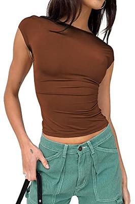 EFAN Summer Clothes Crop Tops for Women Trendy Backless Spring