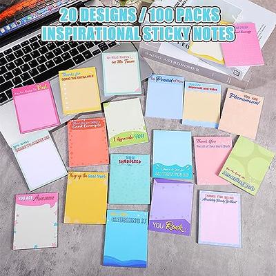 BHMVASE Funny Sticky Note, 4 Pieces Novelty Memo Pads Sticky Note