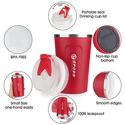 Coffee Mug to Go Stainless Steel Thermos Thermal Mug Double Wall Insulated Coffee Cup with Leak-Proof Lid, Reusable,Red