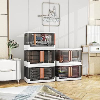 Storage Cabinet - Bathroom Organizer, Plastic Shelves Bins with Lids,  Collapsible Outdoor Storage Box, 19 Gal Office Organization, Stackable  Bookshelf, 4 Pack Cube Storage Organizer 