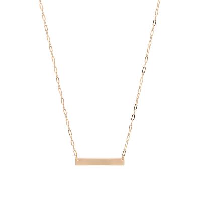  Minimalist Bar Necklace, Simple Horizontal Bar