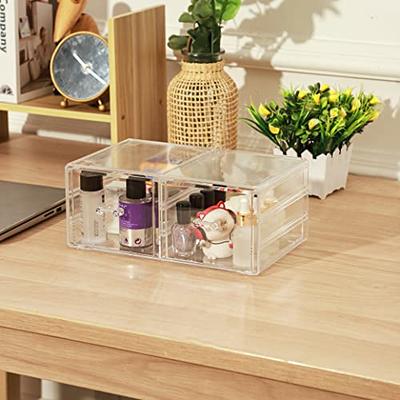 2 PCS Clear Stackable Makeup Storage 4 Drawers Bathroom Storage Organizer  Acrylic Drawers Organizer for For Jewelry Hair Accessories Nail Polish  Lipstick Make up Marker Pen - Yahoo Shopping