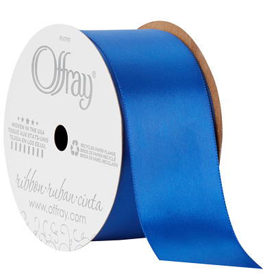 Royal Blue Double Faced Satin Ribbon for Crafts, 3/8 x 100 Yards by Gwen  Studios