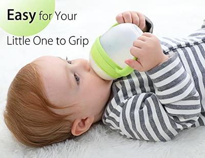 Baby Bottle Handle Grip for Comotomo 5 Ounce and 8 Ounce Silicone Bottles 3 Pack Green