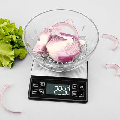 Food Kitchen Scale NEXT-SHINE Rechargeable Digital Scale with LCD Backlit  Display and Protective Tray, 5kg x 0.1 for Baking Cooking Meal Prep Postal  Parcel, Large Stainless Steel Weighing Platform - Yahoo Shopping